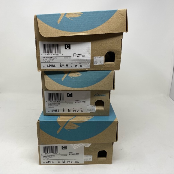 Clarks Un Darcey Ease Black Leather Ballet Flats - Picture 10 of 10